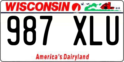 WI license plate 987XLU