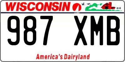 WI license plate 987XMB