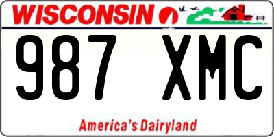 WI license plate 987XMC