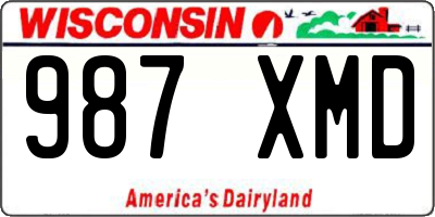 WI license plate 987XMD