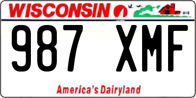 WI license plate 987XMF