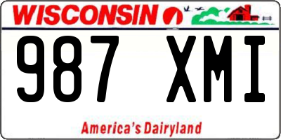 WI license plate 987XMI