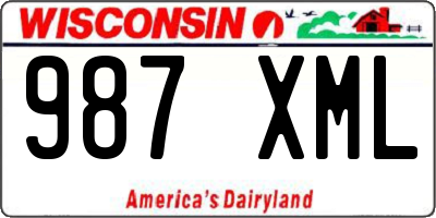 WI license plate 987XML