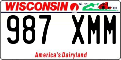 WI license plate 987XMM