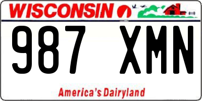 WI license plate 987XMN