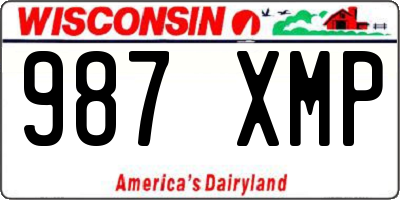 WI license plate 987XMP