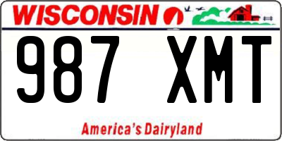 WI license plate 987XMT
