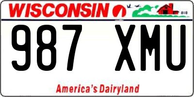 WI license plate 987XMU