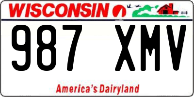 WI license plate 987XMV
