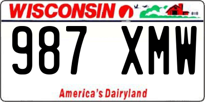WI license plate 987XMW