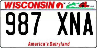 WI license plate 987XNA