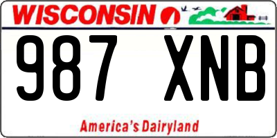 WI license plate 987XNB