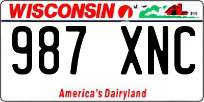WI license plate 987XNC