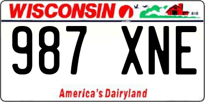WI license plate 987XNE
