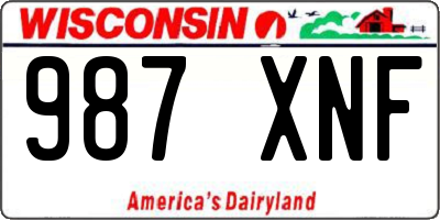 WI license plate 987XNF