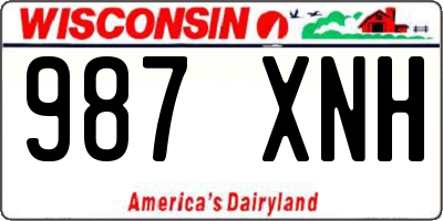 WI license plate 987XNH