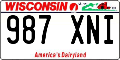 WI license plate 987XNI