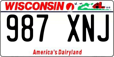 WI license plate 987XNJ