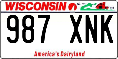 WI license plate 987XNK
