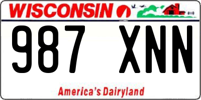 WI license plate 987XNN