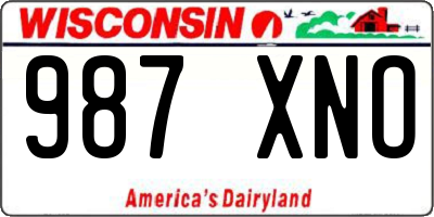 WI license plate 987XNO