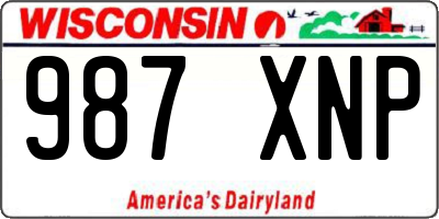 WI license plate 987XNP