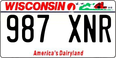 WI license plate 987XNR
