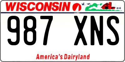 WI license plate 987XNS