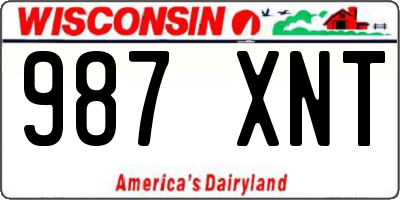 WI license plate 987XNT