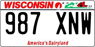 WI license plate 987XNW