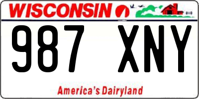 WI license plate 987XNY