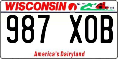 WI license plate 987XOB