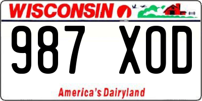 WI license plate 987XOD