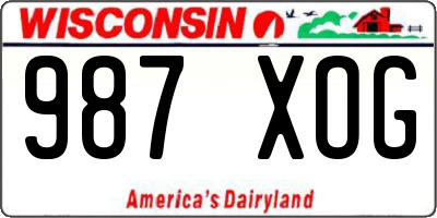 WI license plate 987XOG