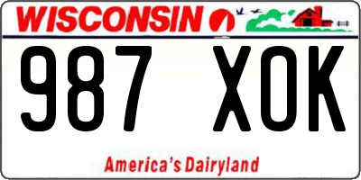 WI license plate 987XOK