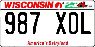 WI license plate 987XOL