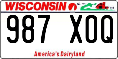 WI license plate 987XOQ