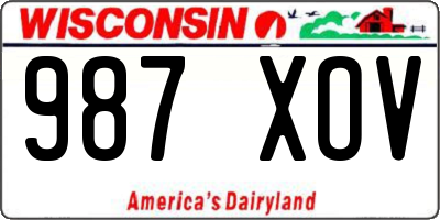 WI license plate 987XOV
