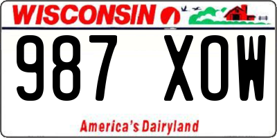 WI license plate 987XOW