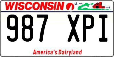 WI license plate 987XPI