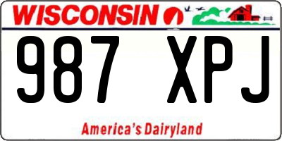 WI license plate 987XPJ
