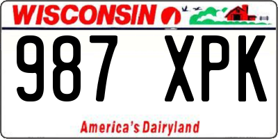 WI license plate 987XPK