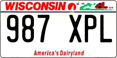 WI license plate 987XPL