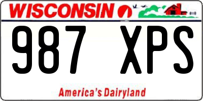 WI license plate 987XPS
