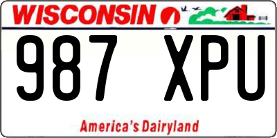 WI license plate 987XPU