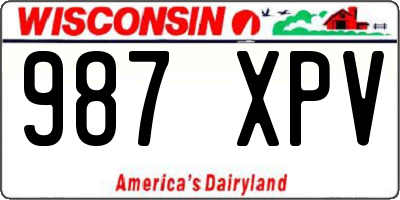 WI license plate 987XPV
