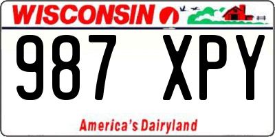 WI license plate 987XPY