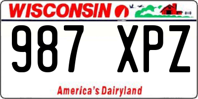 WI license plate 987XPZ