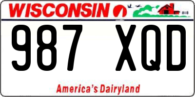 WI license plate 987XQD