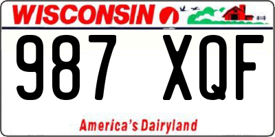 WI license plate 987XQF